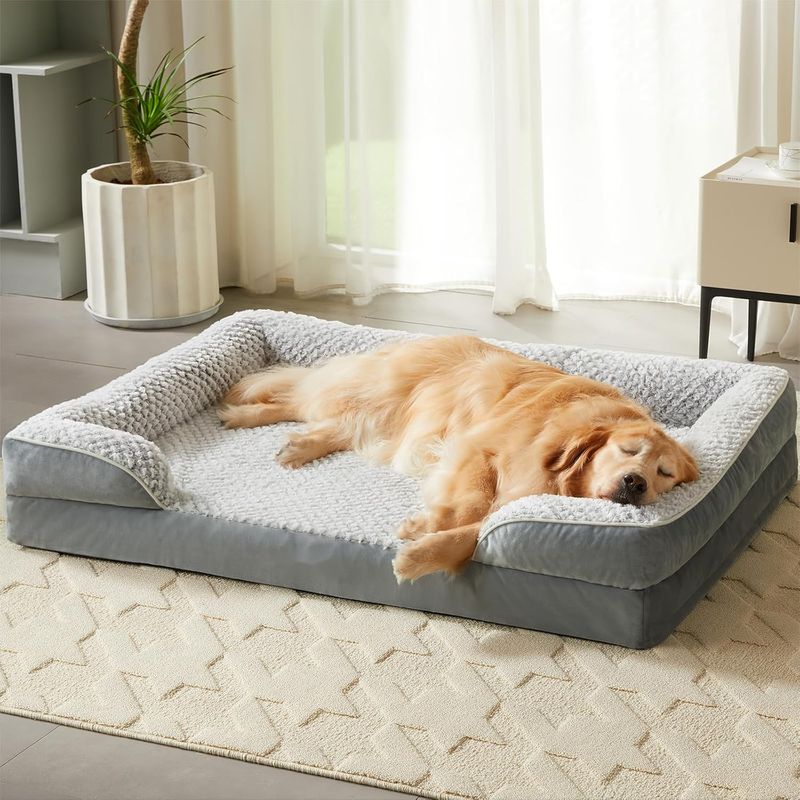  Orthopedic Dog Beds for Large Dogs, Grey