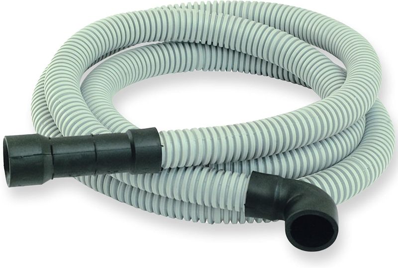 Eastman 8ft Dishwasher Drain Hose, Universal Fit w/  5/8 inch 7/8 inchor1 inchOD DrainOutlet