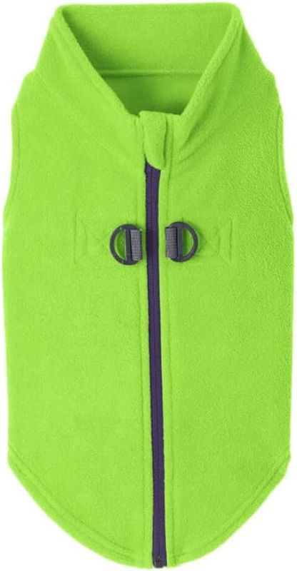 Gooby-ZipUp Fleece Vest, Fleece Jacket Sweater with Zipper Closure and LeashRing