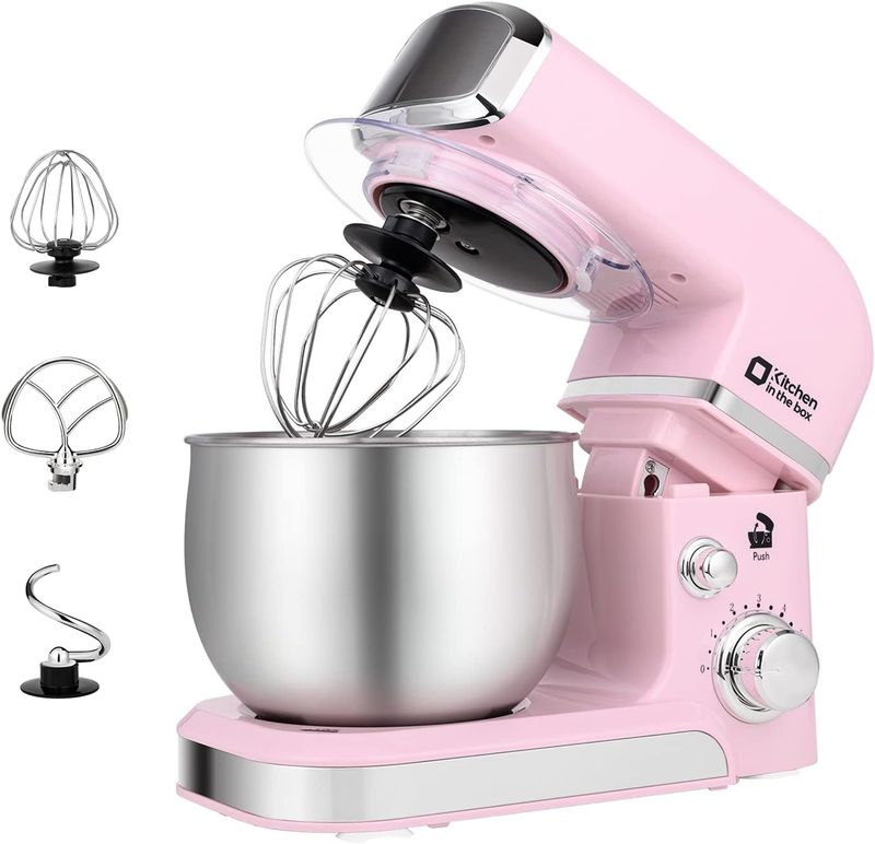 Kitchen in the box Stand Mixer,3.2Qt Small Electric Food Mixer,6 Speeds Portable