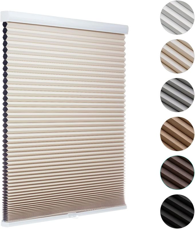 MYshade Cordless Blackout Cellular Shades for Windows, Honeycomb Window Shades