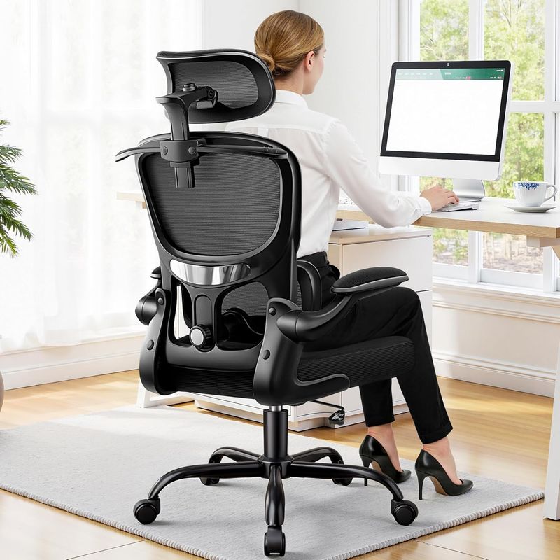 ALLGOD Ergonomic Office Chair, Mesh Desk Chair with Lumbar Support, High Back