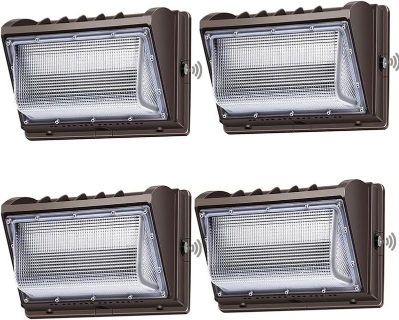 ledmo 150W Wall Pack Lights Outdoor LED Security Light with Photocell 5000K 4