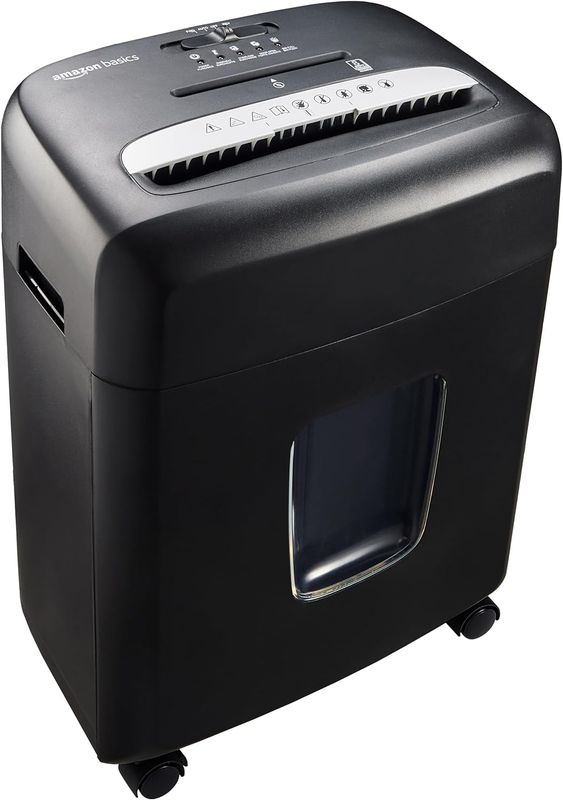 Basics Micro Cut Paper Shredder, CD, and Credit Card Shredder, 8 Sheet