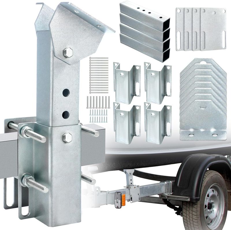 MorningRo 4 Pack Boat Trailer Bunk Brackets Kits Hot Dip Galvanized Steel