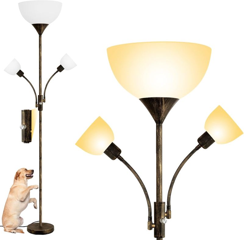 Floor Lamp, Torchiere Floor Lamps for Living Room, 71 Inch Tall Standing Lamp