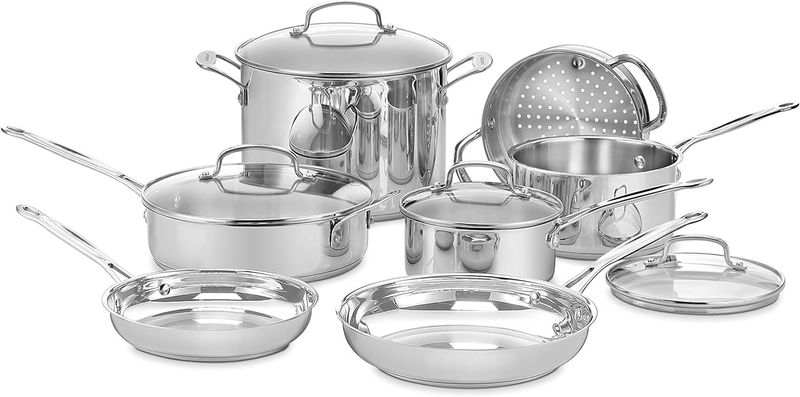 Cuisinart 77-11G - Stainless Steel 10 Piece Chef's-Classic Cookware Set