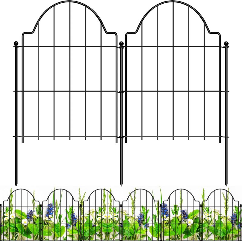 Decorative Garden Fences 17in x 10.3ft, 10 Pack Outdoor Fencing Animal Barrier