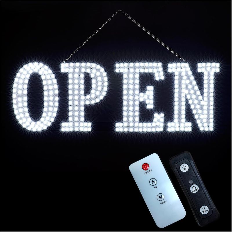 48 inchx17 inch Super Large LED Open Signs for Business with Remote Controlled