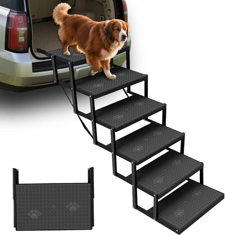 Dog Stairs for Car, Dog Steps for Car with Upgraded Load-Bearing Capacity