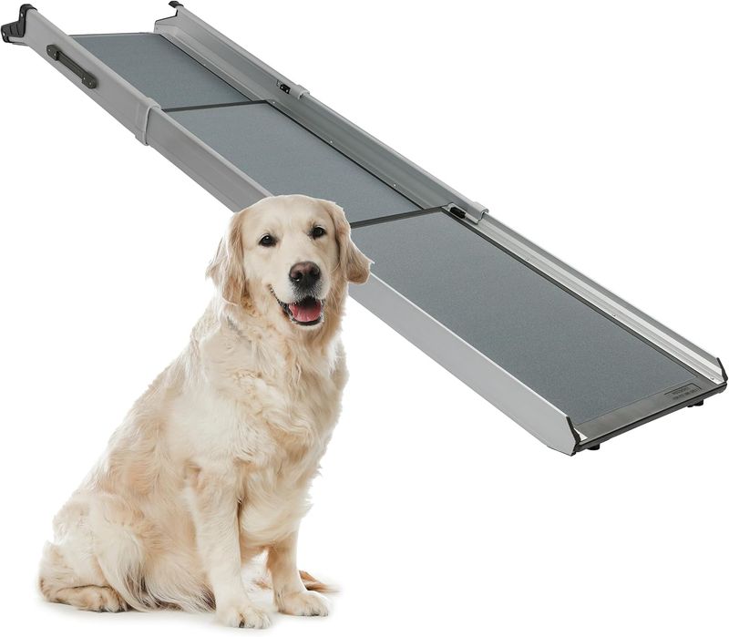 PetSafe Happy Ride Compact Telescoping Dog Ramp - Portable Pet Ramp for Cars