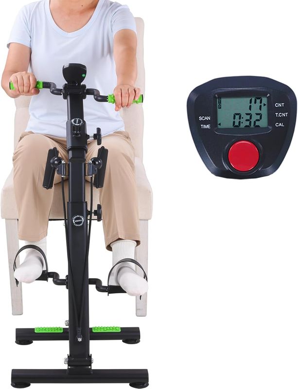MDODM Pedal Exerciser Bike for Seniors, Hand Arm Leg and Knee Exercise