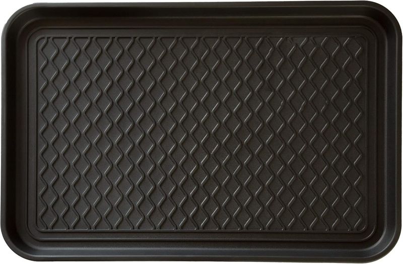 All-Weather Indoor/Outdoor Boot Tray - Weather-Resistant Hard Plastic Shoe Mat