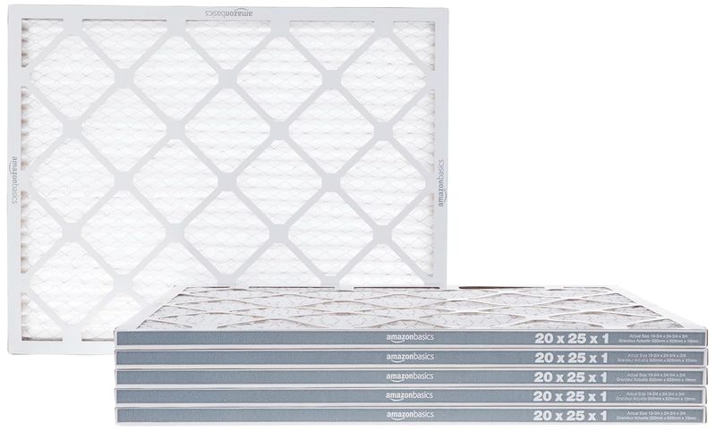 Basics 20x25x1 Air Filter 6 Pack, MERV 8 AC Furnace Filters