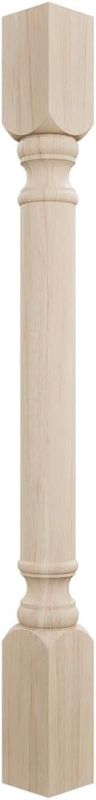 Ekena Millwork COL03X03X35TRRW Traditional Cabinet Column (Top Block: 6 1/8 inch