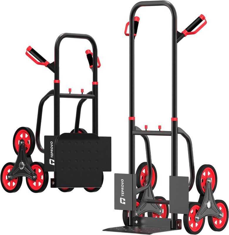 Stair Climbing Hand Truck 440lb，Heavy Duty Dolly Cart for Stairs，Thickened