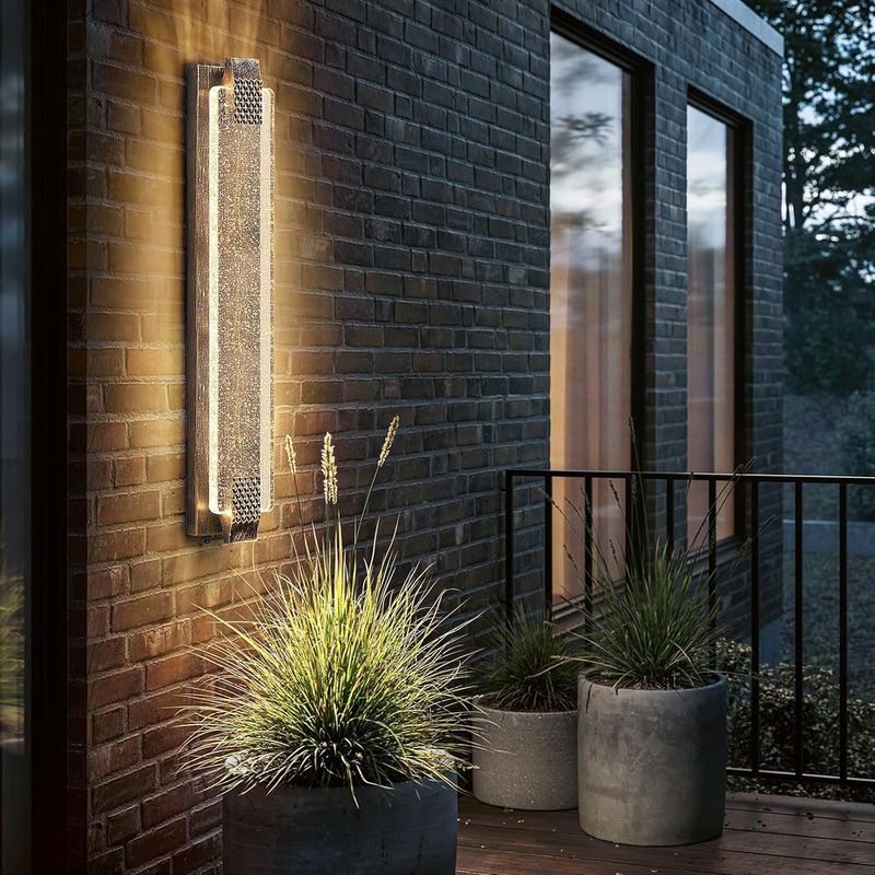camuucci Dusk to Dawn Outdoor Light, 31.1 Inch LED Porch Lights Outdoor