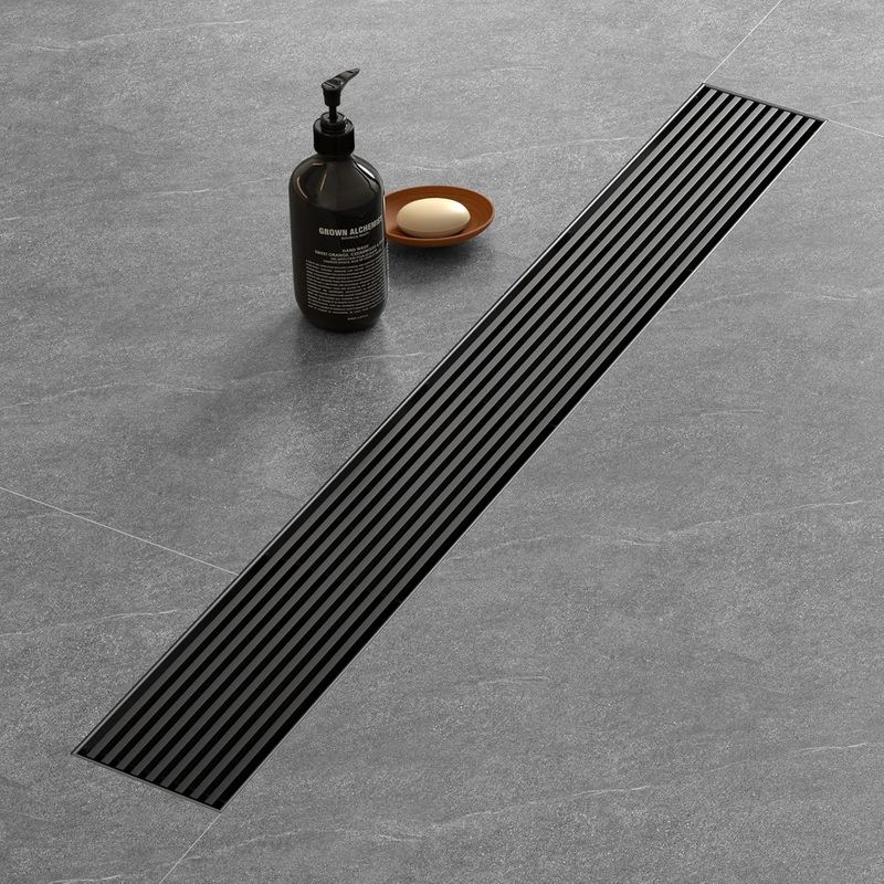 Sharpeye 32 Inch Linear Shower Drain with Removable Wedge Wire Pattern Grate,