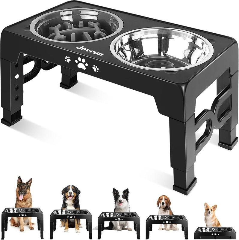 Jovrun Elevated Dog Bowls for Medium Large Size Dogs, Non-Slip Dog Feeder
