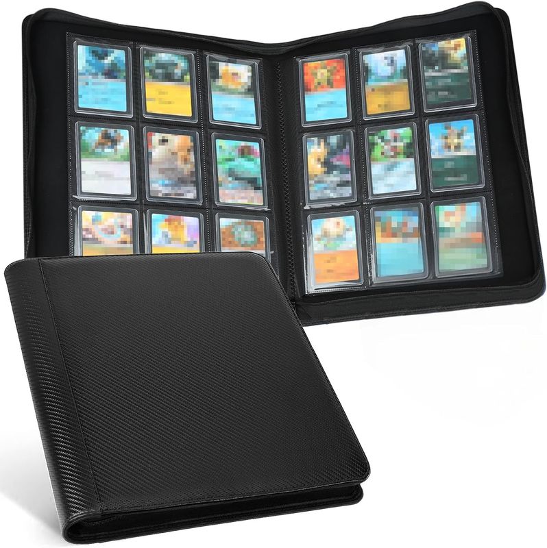 GERMUN Toploader Binder, Holds 288 Toploaders, 9 Pocket Top Loader Binders with