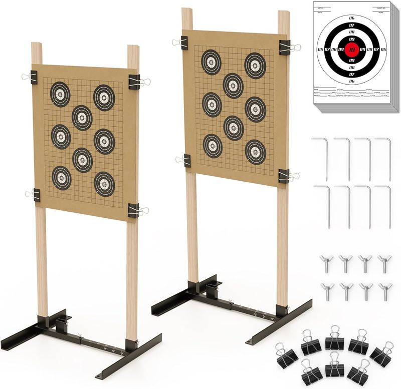 KNINE OUTDOORS Shooting Target Stand for Outdoors, Durable Paper Target Holder