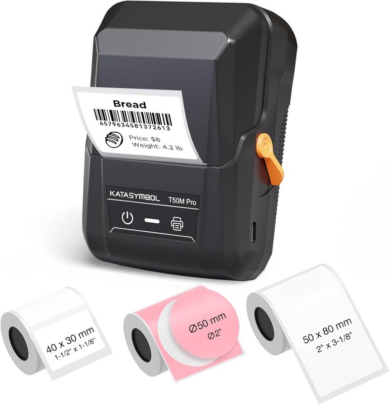SUPVAN T50M Pro Bluetooth Label Maker Machine with 3 Tapes, Wide Waterproof