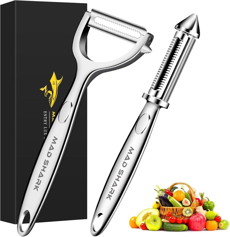 MAD SHARK Ultra Sharp Vegetable Peelers for Kitchen Fruit Apple Potato