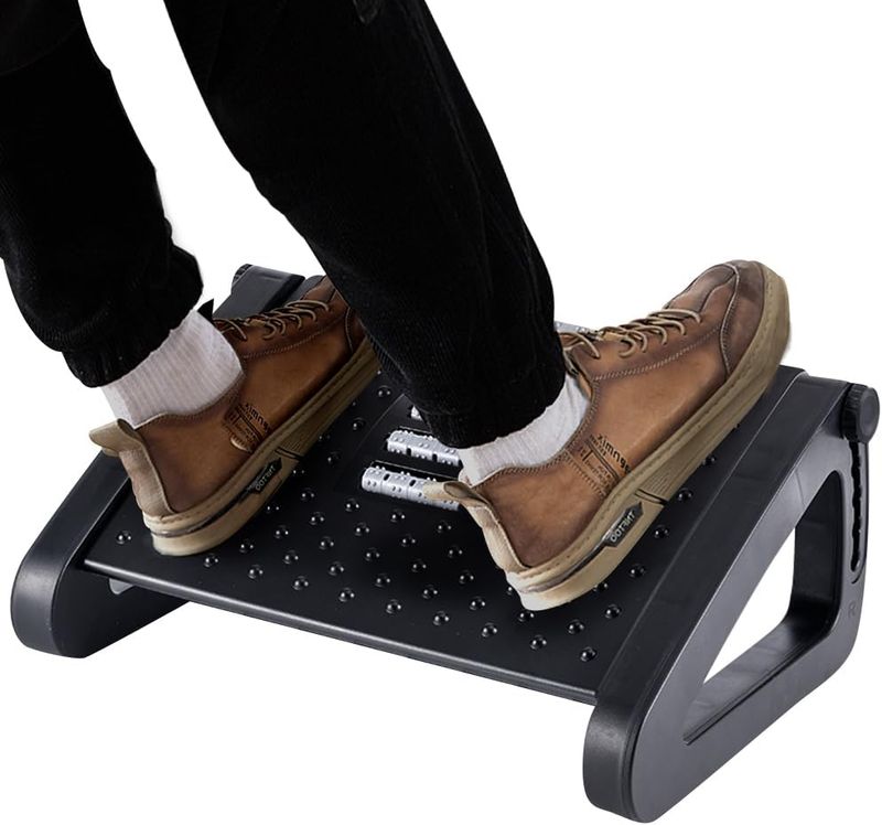 CasaZenith Foot Rest, Six Heights Adjustable Foot Rest for Under Desk at Work