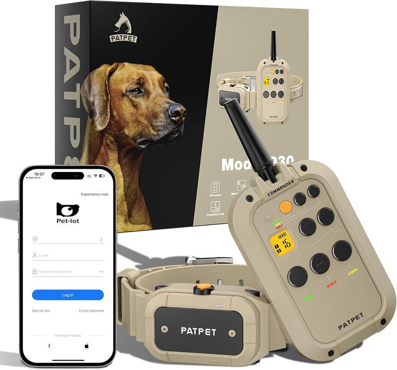 PATPE 2-in-1 Shock Collar for Dogs 1/2 Mile Range Dog Training Collar