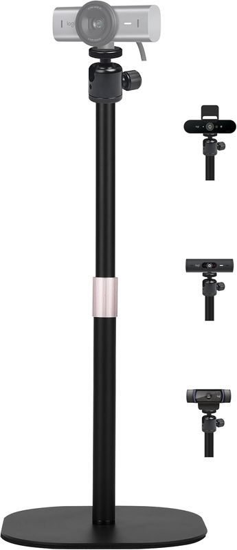Heavy-Duty Webcam Stand, Tabletop Webcam Tripod Holder Compatible with Logitech