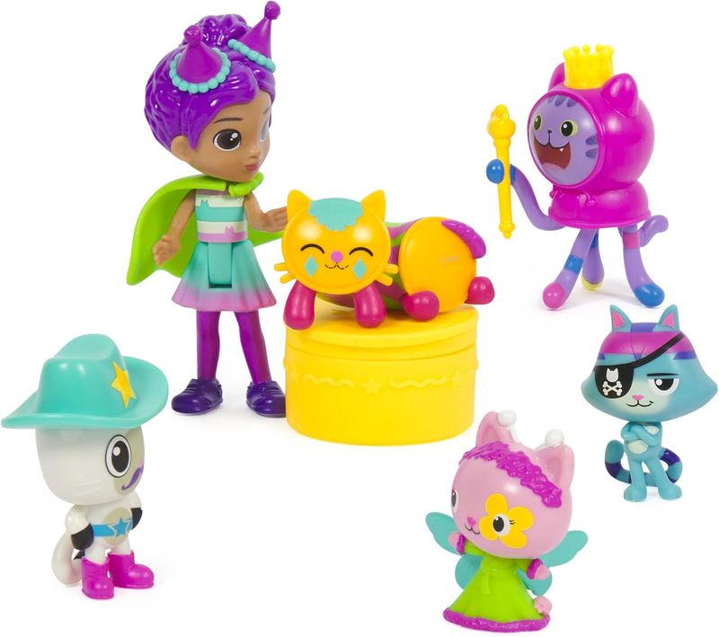Gabby’s Dollhouse, Celebration Themed Figures with Gabby Girl, 5 Cat Toy