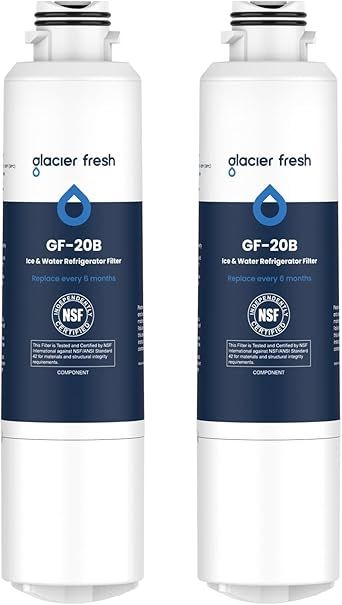 GLACIER FRESH Compatible with Samsung DA29-00020B Refrigerator Water Filter