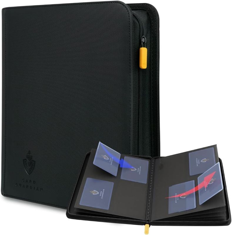 Card Guardian - Toploader binder 4 Pocket top loader binder with Zipper for 160
