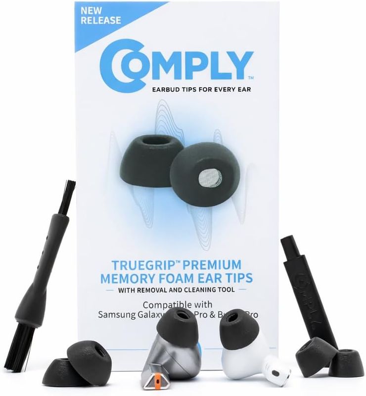 Comply TrueGrip | Premium Memory Foam Replacement Earbud Tips for Samsung Galaxy