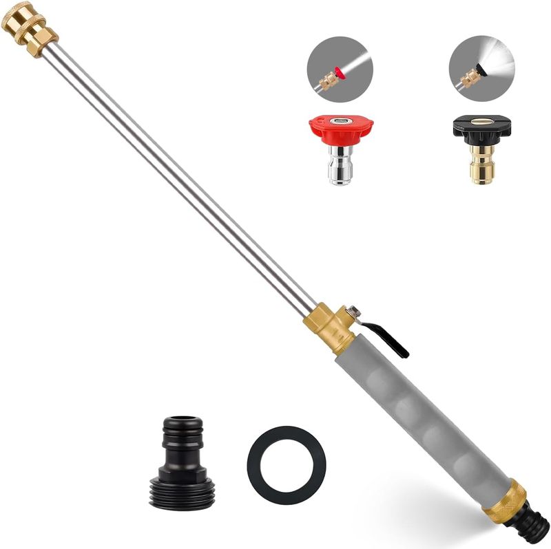 2026 Upgraded Jet Nozzle Power Washer for Garden Hose, 2-In-1 High Pressure Wand
