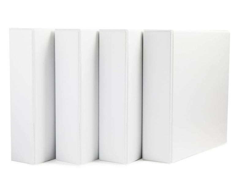 3 Ring Binders, 2 Inch, D-Ring Organizer for School, White, 3 Pack