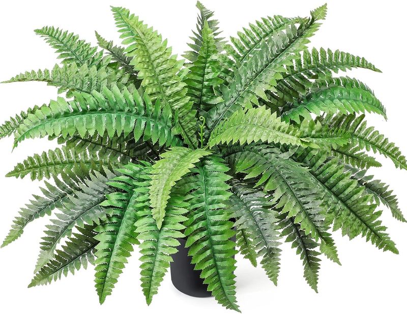 FineCheer 23.6'' Fake Ferns Potted Plant, Artificial Boston Ferns in Pot 34