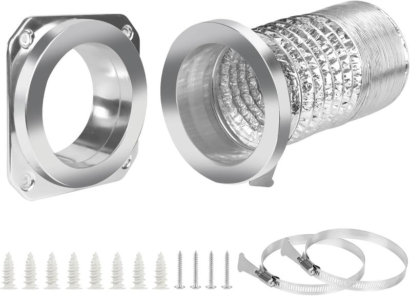 DVC-180 Magnetic Dryer Vent Coupling Connector Kit Easy to Clean Quick Connector
