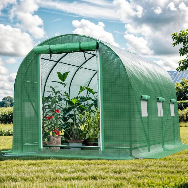 10'x7'x7' Walk In, Portable Plant Hot Housewith Dual Zippered