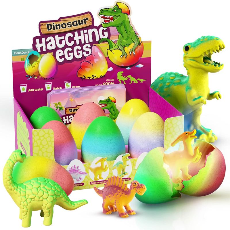 Dan&Darci Dinosaur Hatching Surprise Eggs for Kids - Easter Basket Stuffers