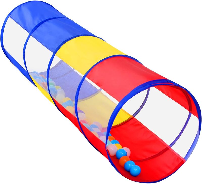 Kids Play Tunnel for Toddlers, Pop Up Crawl Through Tunnel Play Tent for Baby