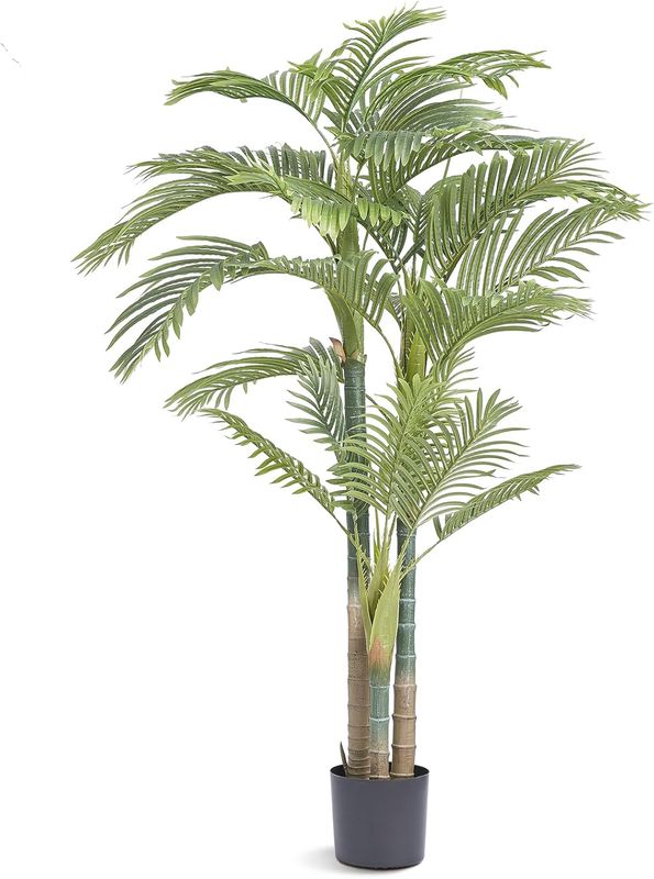 VEVOR Artificial Golden Cane Palm Tree, 6.5'