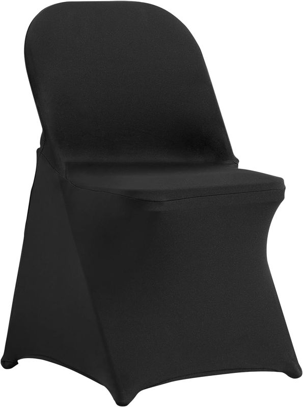 VEVOR 100 Set, Stretch Spandex Folding Chair Covers, Black