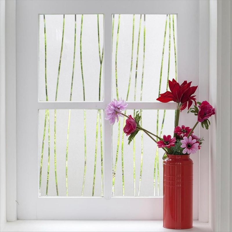 Finnez Decorative Frosted Window Cling Privacy Film, 35.4 inchx157.4 inch