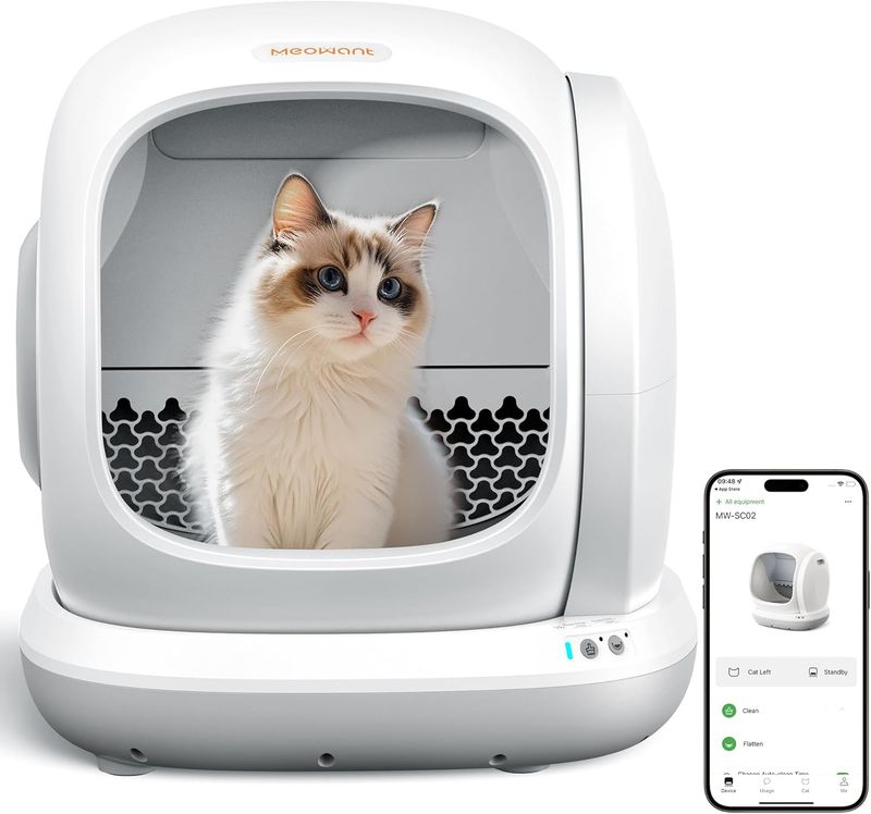 Meowant MW-SC02 - Automatic, Self Cleaning Litter Box with APP Control, 75L