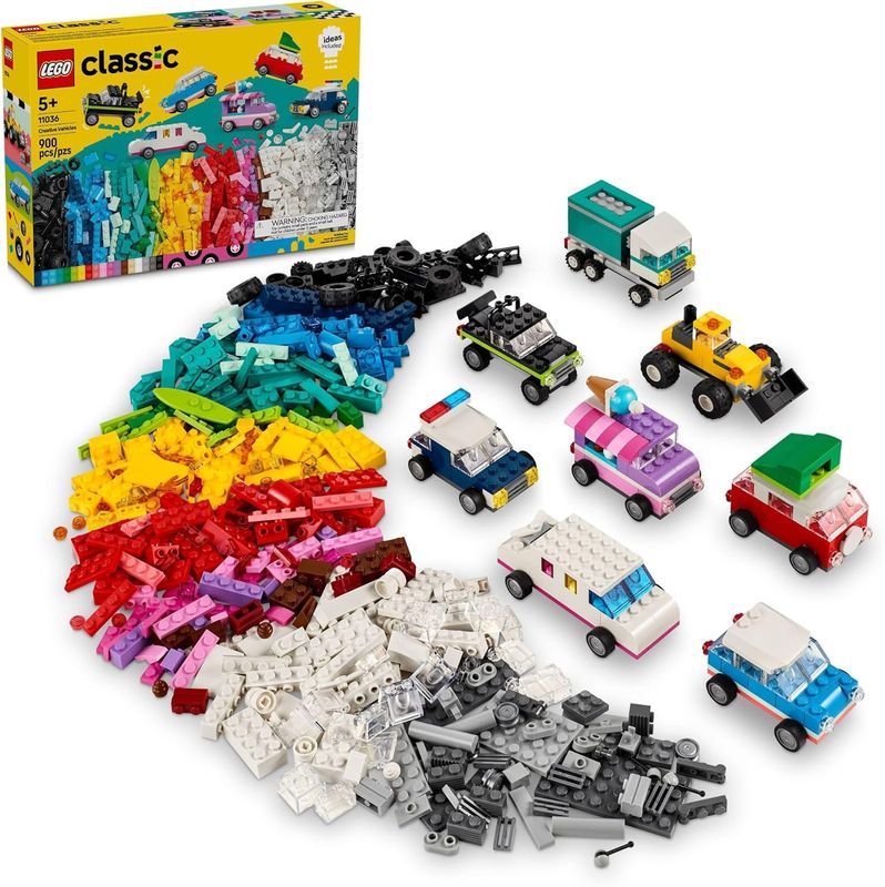 LEGO Classic Creative Vehicles, Colorful Construction Brick Building Kit