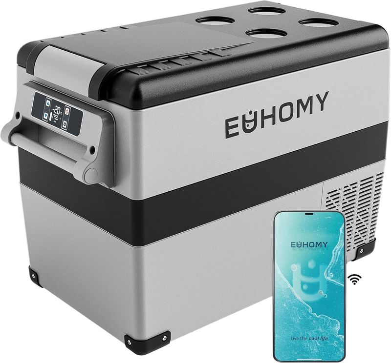 EUHOMY 12V., 48 Qt.(45L) Electric Cooler w/ APP Control
