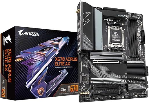 Gigabyte AORUS Elite AX AMD X670 Socket AM5 ATX DDR5 Motherboard