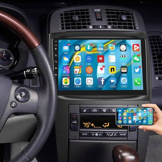 10 inch Touchscreen Double Din Android 13.0 Car Radio for 03-07 Cadillac CTS
