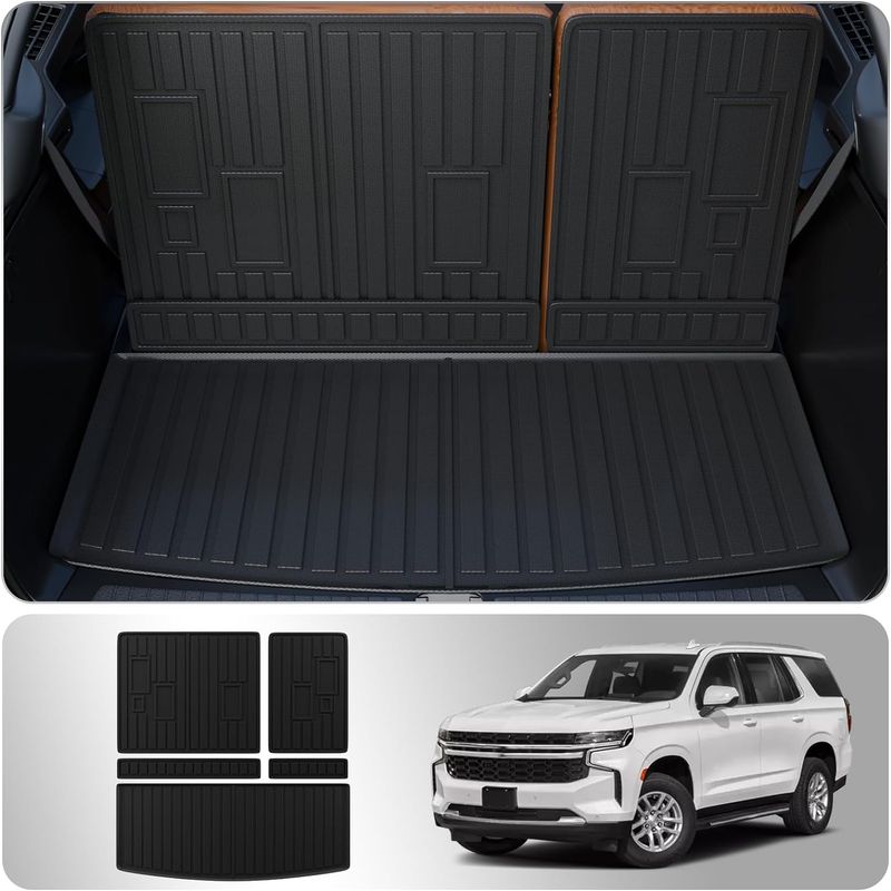 Cargo Liner TPE All Weather Back Seat Cover For 22-24 Chevrolet Tahoe/GMC Yukon